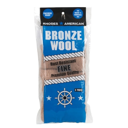 Homax Rhodes American Homax 3 Grade Fine Bronze Wool Pads 3 pk 123100